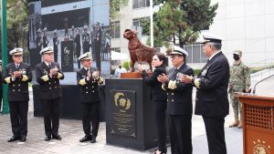 Lee más sobre el artículo Develan esta estatua de Frida, perrita rescatista