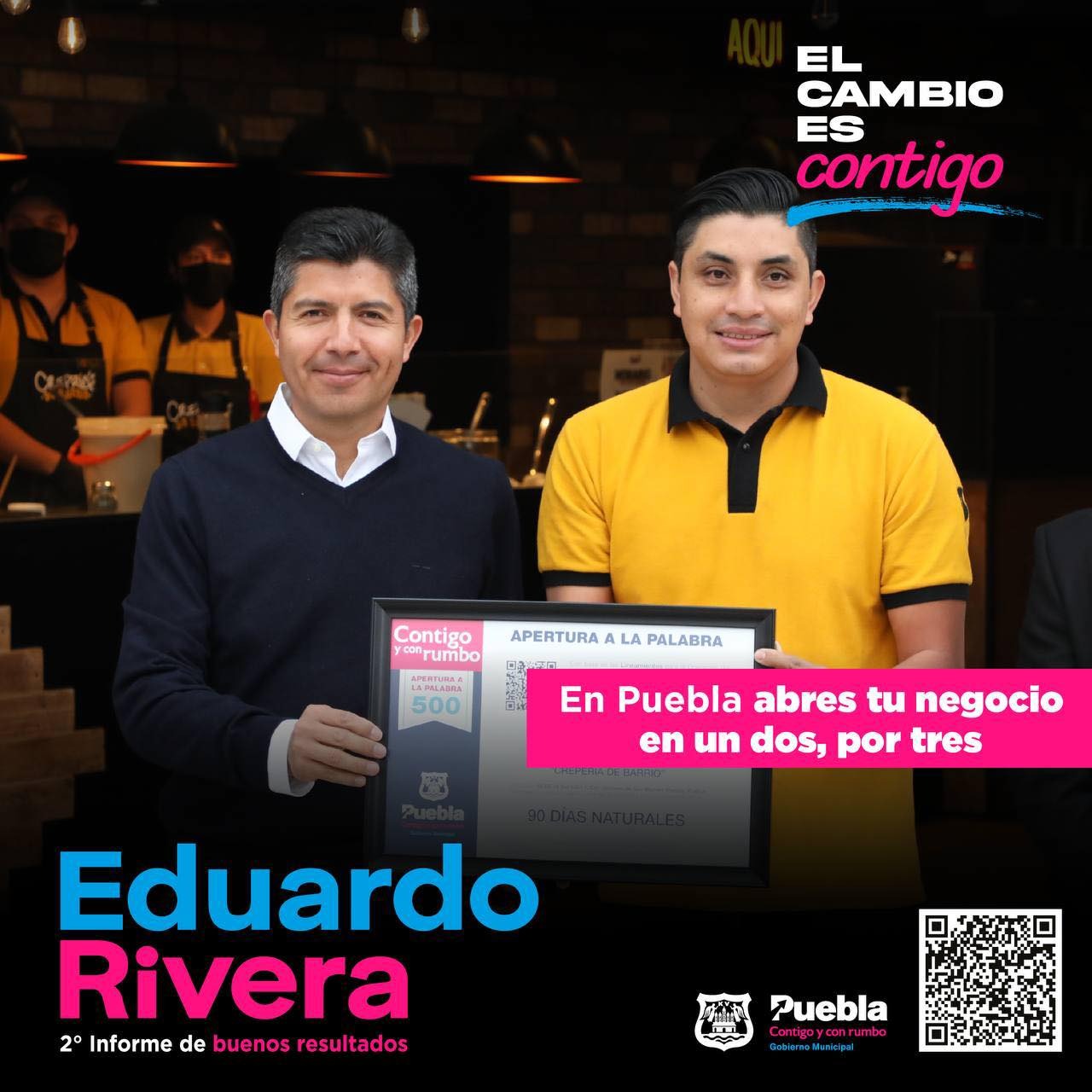 Lee más sobre el artículo ¡Hoy el cambio ya se nota con Eduardo Rivera! En Puebla florece el turismo y la economía prospera. #ElCambioEsContigo.