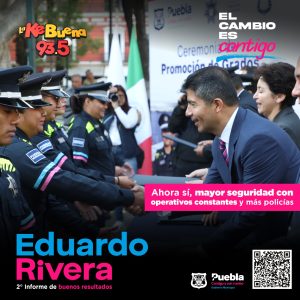 Lee más sobre el artículo Con determinación Eduardo Rivera Pérez eleva la seguridad en Puebla